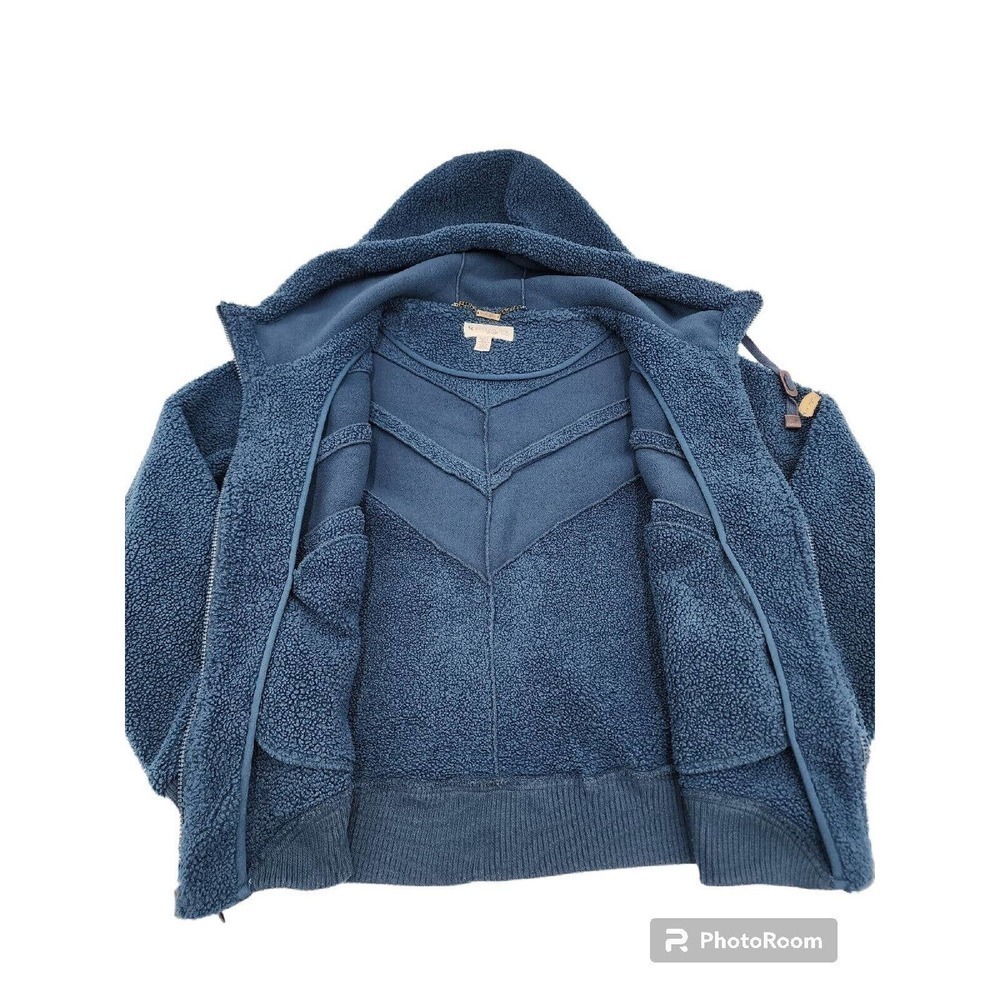 Koolaburra By UGG Sherpa Fleece Coat Navy Full Zip Cozy Soft Warm Size L - Picture 6 of 12